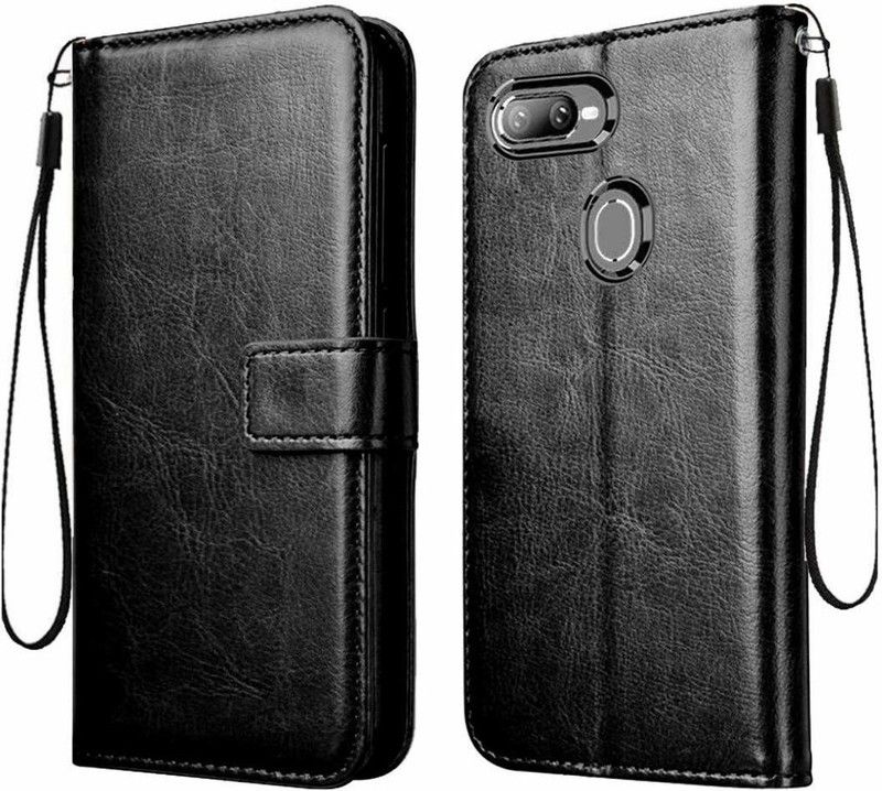 Tingtong Flip Cover for Oppo A11k  (Black, Cases with Holder, Pack of: 1)