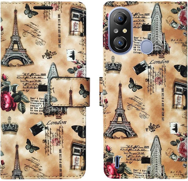 MyFlips Flip Cover for Itel A49 in Premium Quality Material  (Brown, Magnetic Case, Pack of: 1)