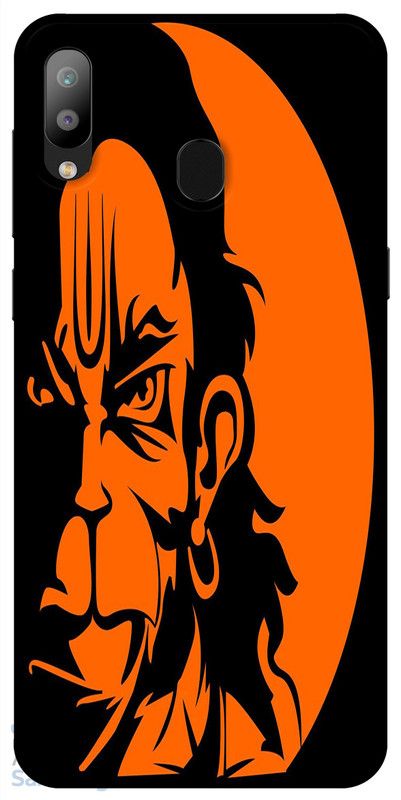 Sswastik Back Cover for Samsung Galaxy A40  (Orange, Black, Grip Case, Silicon)