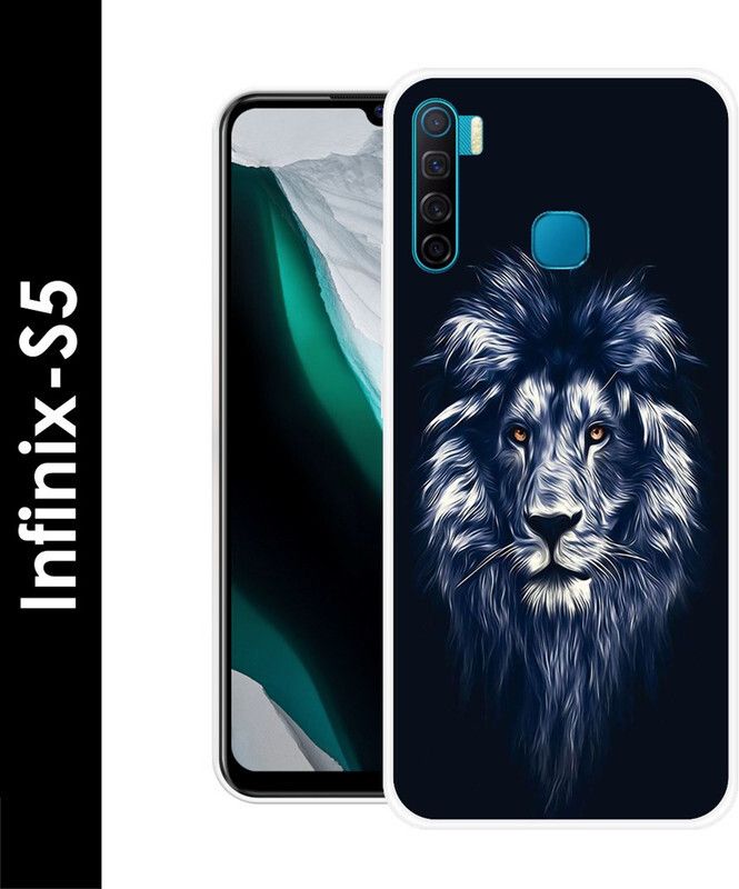 touchpix Back Cover for Infinix S5  (Black, Grey, Silicon, Pack of: 1)