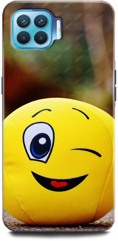 WallCraft Back Cover for OPPO F17 Pro, CPH2119 EMOJI, HIPSTER, EMOJI FACE, BEARD, YELLOW, SMILEY, EMOJI, CUTE, HAPPY  (Multicolor, Dual Protection, Pack of: 1)