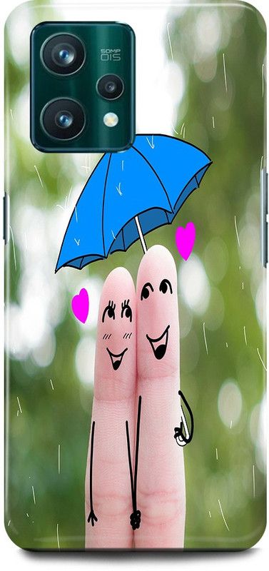 play fast Back Cover for Realme 9 Pro 5G, RMX3471 LOVE, FINGERS, COUPLE, UMBRELA, ART  (Brown, Hard Case, Pack of: 1)