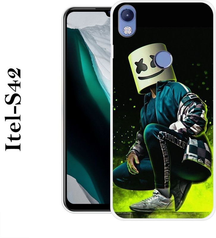 REALKING Back Cover for Itel S42  (Multicolor, Grip Case, Silicon)