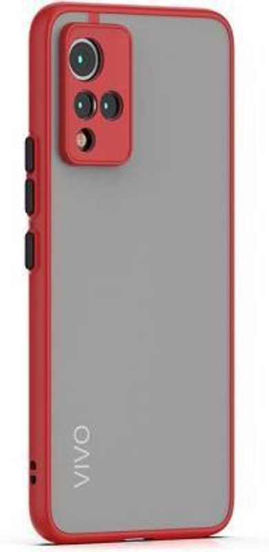 Wellchoice Back Cover for Vivo Y21, Vivo Y21 (2021)  (Red, Camera Bump Protector, Pack of: 1)