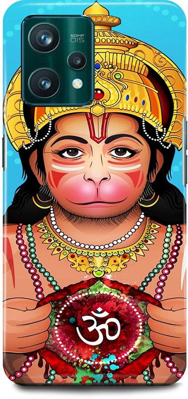 play fast Back Cover for realme 9i, RMX3491 HANUMAN, JI, MARUTI, BAJRANG, BALI, BALAJI, JAI SHREE RAM  (Gold, Hard Case, Pack of: 1)