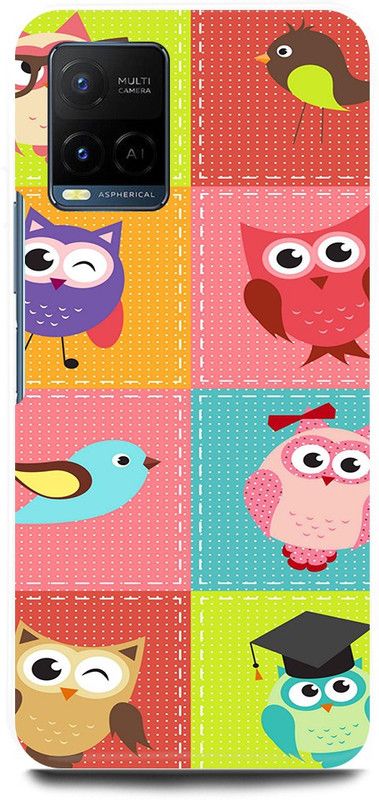 play fast Back Cover for Vivo Y33s, V2109 OWL, NIGHT, WATCH, CARTOON, OWL, TRIPPY, OWL  (Multicolor, Hard Case, Pack of: 1)