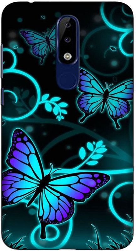 CROKIAN Back Cover for Nokia 6.1 Plus buttarfly Back Cover  (Multicolor, Hard Case, Pack of: 1)