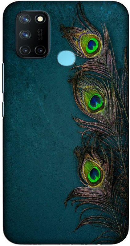 CROKIAN Back Cover for Realme 7i Peacock Feather Back Cover  (Multicolor, Hard Case, Pack of: 1)