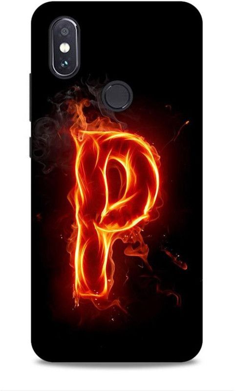 MAPPLE Back Cover for Redmi Mi A2 (P / Letter / Alphabet / Name)  (Multicolor, Hard Case, Pack of: 1)