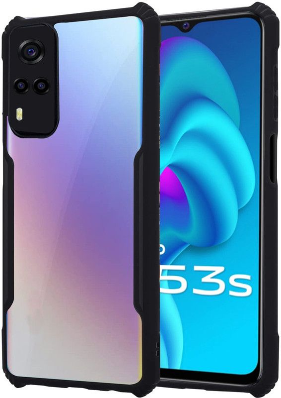 Wowcase Back Cover for Vivo Y53s  (Transparent, Camera Bump Protector, Pack of: 1)