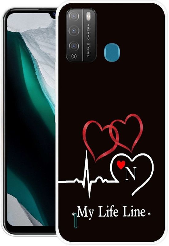 MUSKAY Back Cover for Itel Vision 1 Pro  (Black, White, Grip Case, Silicon, Pack of: 1)