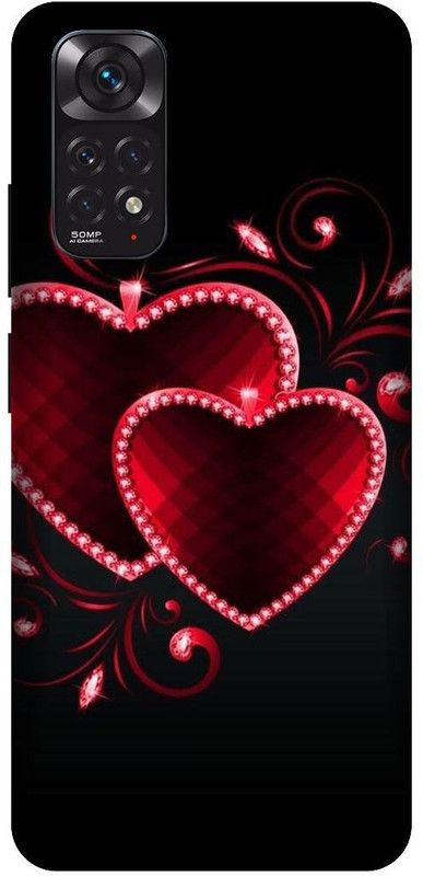VS PRINT LINK Back Cover for Redmi Note 11 , 2201117TI , LOVE, ABSTRACT, women,Texture, printed  (Black, Hard Case, Pack of: 1)