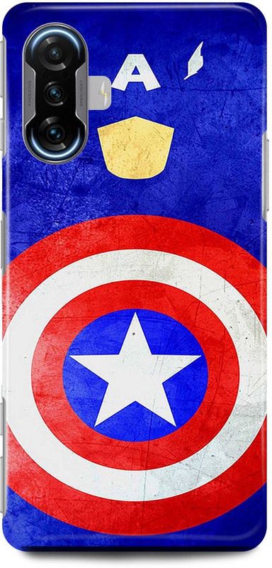 FUGGA Back Cover for POCO F3 GT , CAPTAIN, AMERICA, AVENGER, AVENGERS, SOLDIER  (Blue, Hard Case, Pack of: 1)
