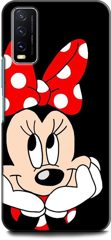 Dronk Back Cover for Vivo Y20, V2029 MINNIE MOUSE, FINE PINK ART, CARTOON, DISNEY  (Multicolor, Dual Protection, Pack of: 1)