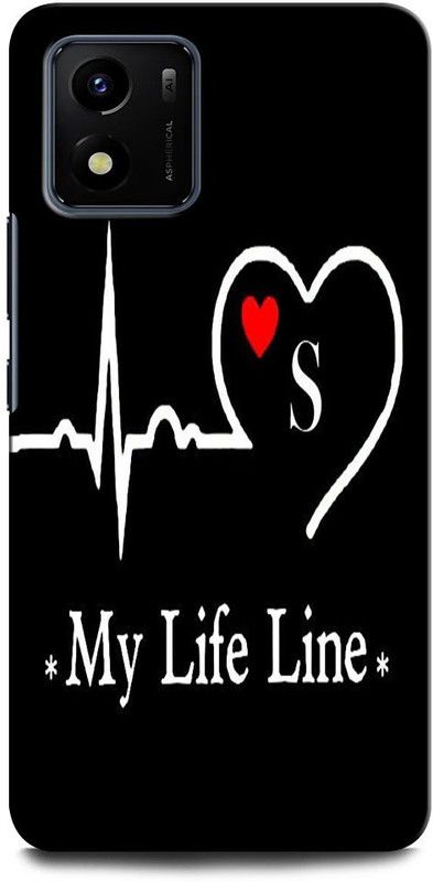 ORBIQE Back Cover for Vivo Y15s S, S LETTER, S ALPHABET, MY LIFE LINE S  (Multicolor, Hard Case, Pack of: 1)