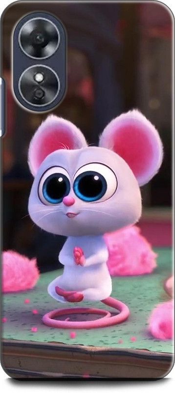 WallCraft Back Cover for OPPO A17, CPH2477 MR_FANG, PINK MICE, CARTOON, MOVIE, LIFE OF PETS  (Multicolor, Dual Protection, Pack of: 1)
