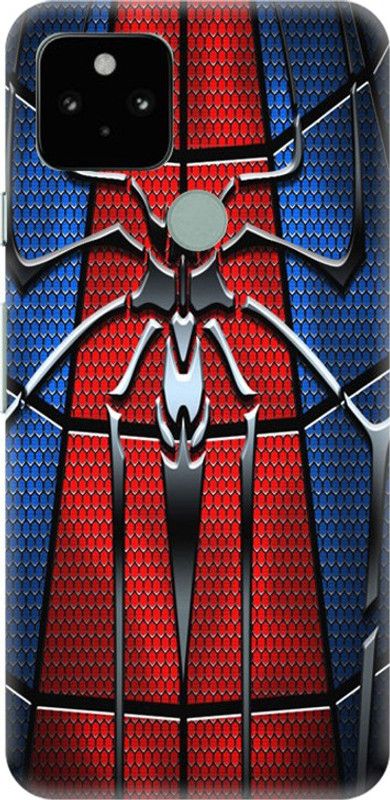 PNBEE Back Cover for Google Pixel 5, GD1YQ, GTT9Q - Spiderman Logo Print  (Multicolor, Hard Case, Pack of: 1)