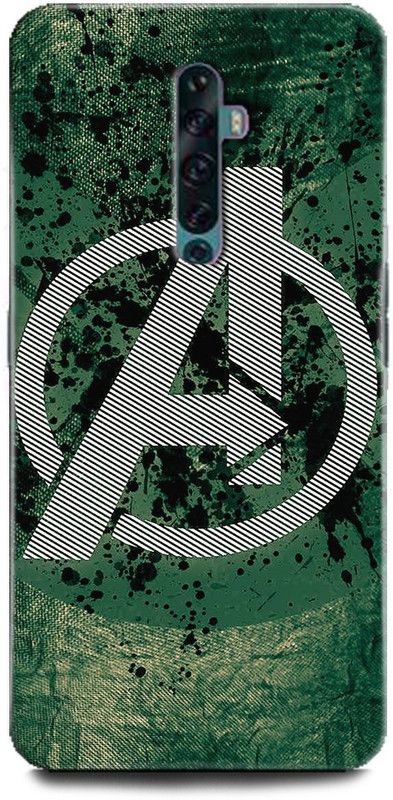 INDICRAFT Back Cover for Oppo Reno 2 / CPH1907 AVENGERS, AVENGERS LOGO,MARVEL, COMIC  (Multicolor, Hard Case, Pack of: 1)