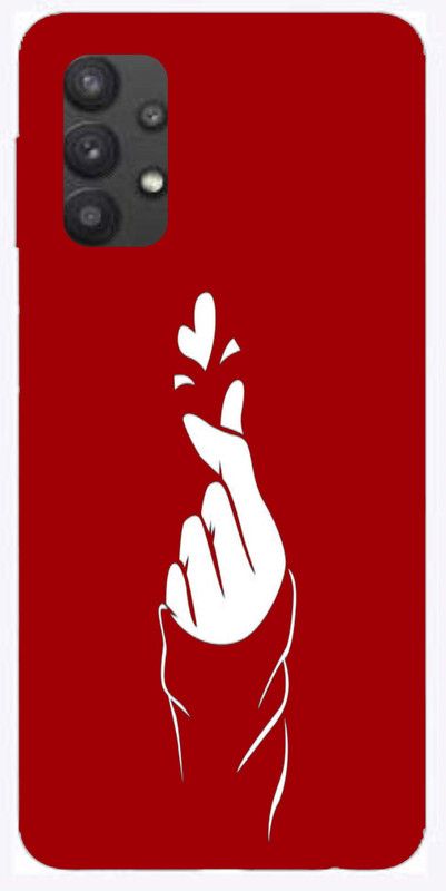 PrintKing Back Cover for SAMSUNG Galaxy M32 5G  (Red, Grip Case, Silicon, Pack of: 1)