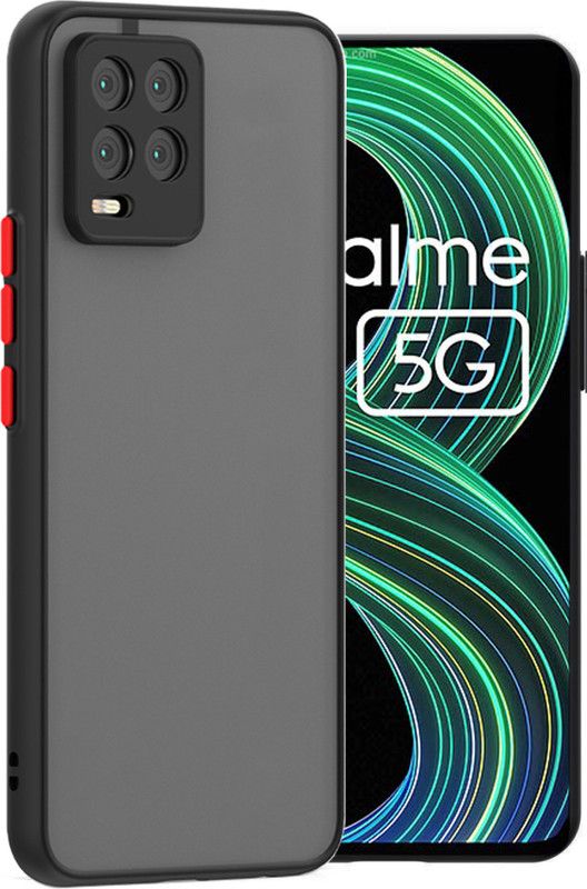 Lilliput Back Cover for Realme 8 5G, Realme Narzo 30 5G  (Black, Matte Finish)