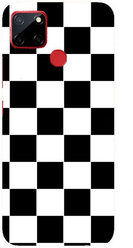 SPBR Back Cover for Realme Narzo 30A  (Black, White, Hard Case, Pack of: 1)