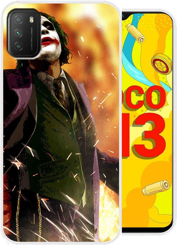 SuperQueen Back Cover for PocoM3  (Multicolor, Flexible, Silicon)
