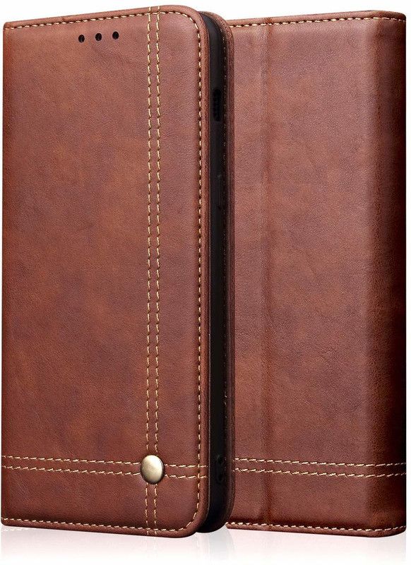 Q Wallet Flip Cover for Xiaomi Mi 11 ULTRA  (Brown, Magnetic Case, Pack of: 1)