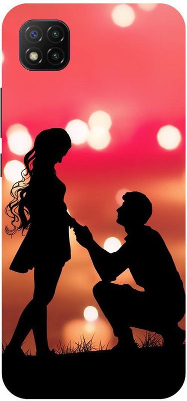 Yoprint Back Cover for Poco C3 Boy and girl couple Printed cover  (Multicolor, Hard Case, Pack of: 1)