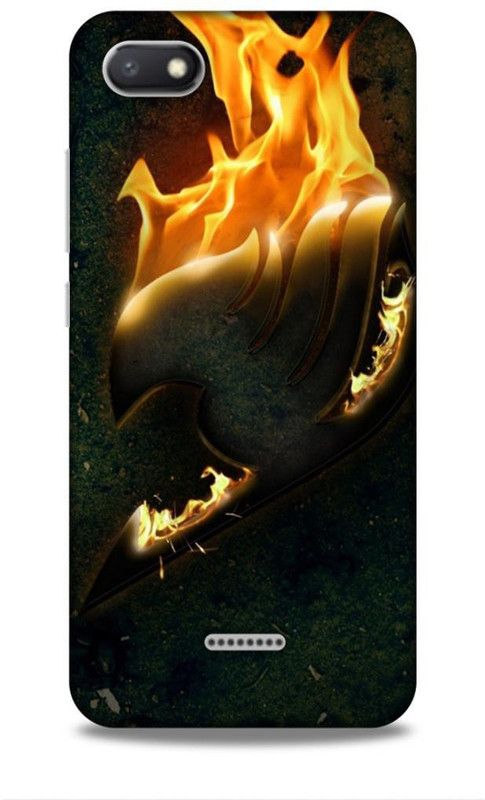 Keviv Back Cover for Mi Redmi 6A  (Black, Orange, 3D Case, Pack of: 1)