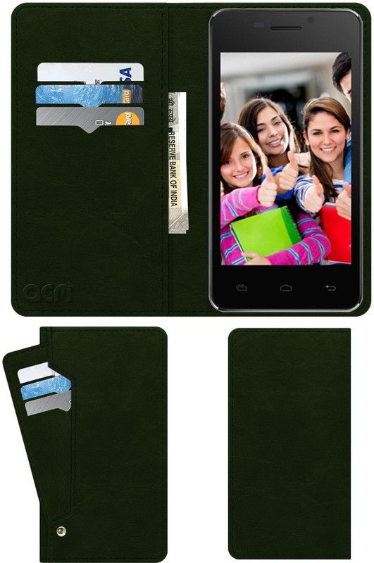 ACM Flip Cover for Celkon Campus Buddy A404  (Black, Cases with Holder, Pack of: 1)