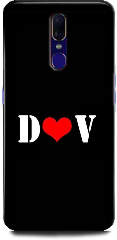 Afterglow Back Cover for OPPO A9 D V, D LOVES V, NAME, LETTER, ALPHABET, DV LOVE, HART  (Multicolor, Shock Proof, Pack of: 1)