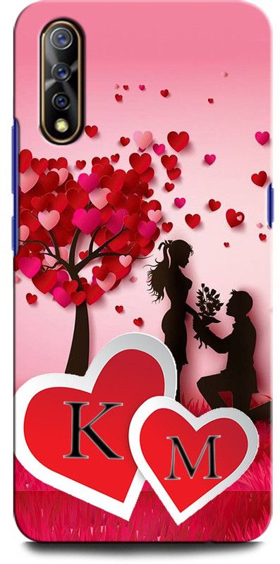 GRAFIQE Back Cover for Vivo S1 KM, K LOVE M, M LOVE K, K LETTER, M LETTER, KM NAME  (Multicolor, Shock Proof, Pack of: 1)
