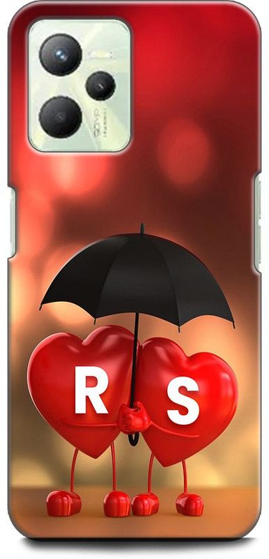 KEYCENT Back Cover for Realme C35, RMX3511 R S, R LOVES S, NAME, ALPHABET, RS LOVE, HART, BLUE  (Multicolor, Shock Proof, Pack of: 1)