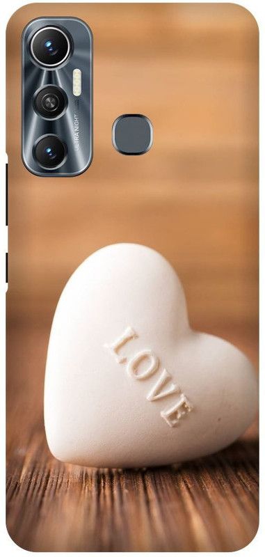 FIKORA Back Cover for Infinix Hot 11, X662, HEART, DIL, SHAPE, COUPLE, LOVE  (White, Hard Case, Pack of: 1)