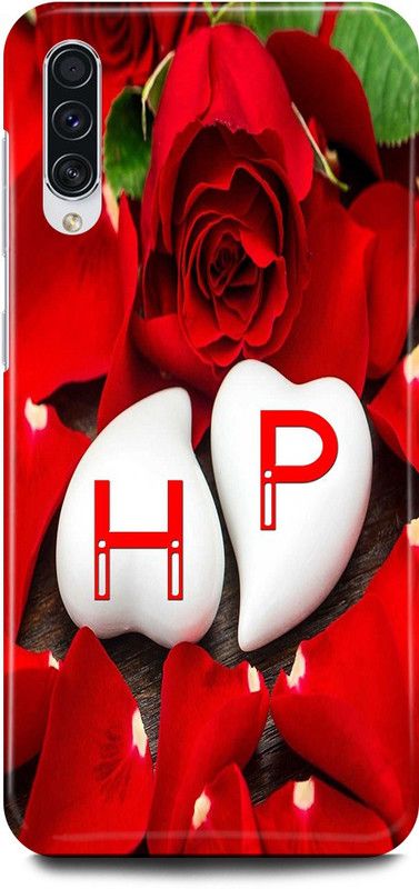 JUGGA Back Cover for Honor 9x Pro, H LOVES P NAME,H NAME, P LETTER, ALPHABET,H LOVE P NAME  (Red, Hard Case, Pack of: 1)