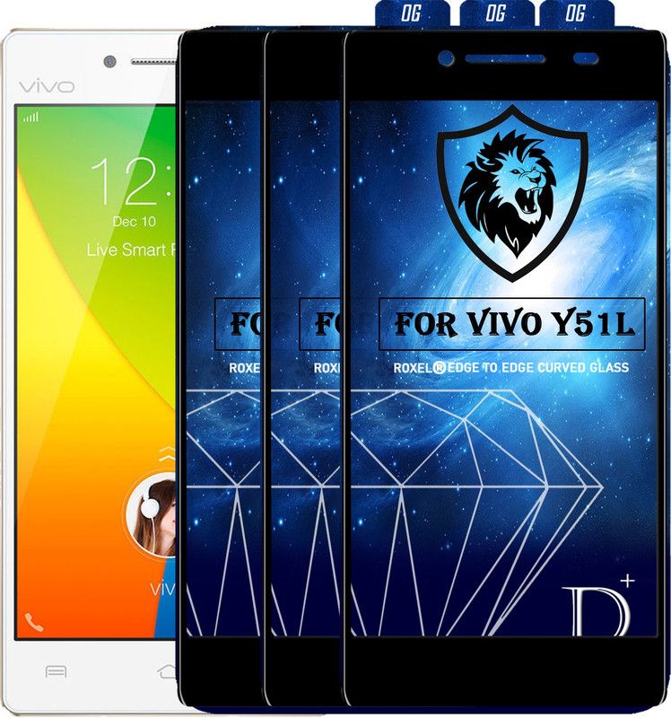 Roxel Edge To Edge Tempered Glass for VIVO Y51L  (Pack of 3)