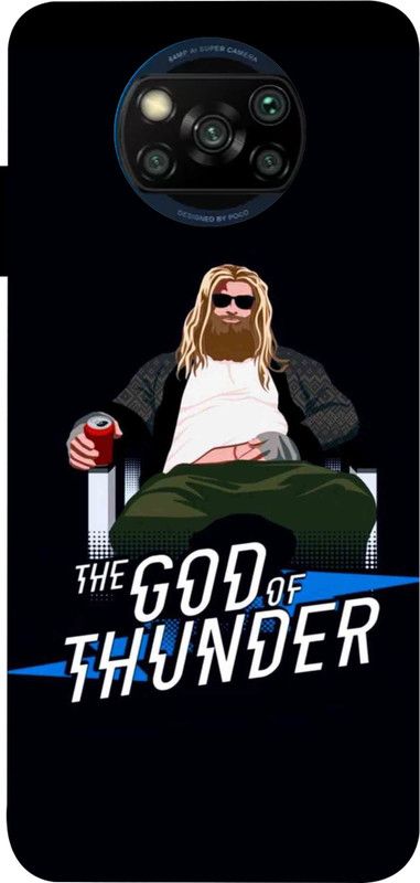 LIKELOOK Back Cover for Poco X3, Poco X3 Pro ( The god of Thunder )  (Multicolor, Shock Proof, Pack of: 1)