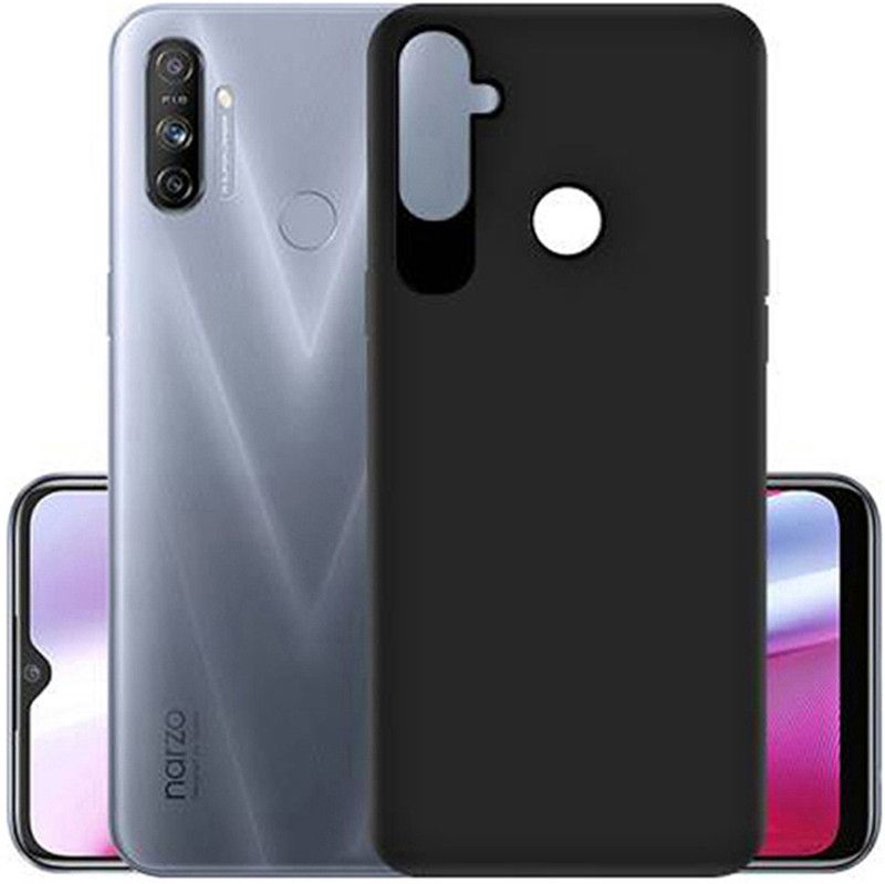 Mozo Mobilecovers Back Cover for Realme Narzo 10A  (Black, Shock Proof, Silicon, Pack of: 1)