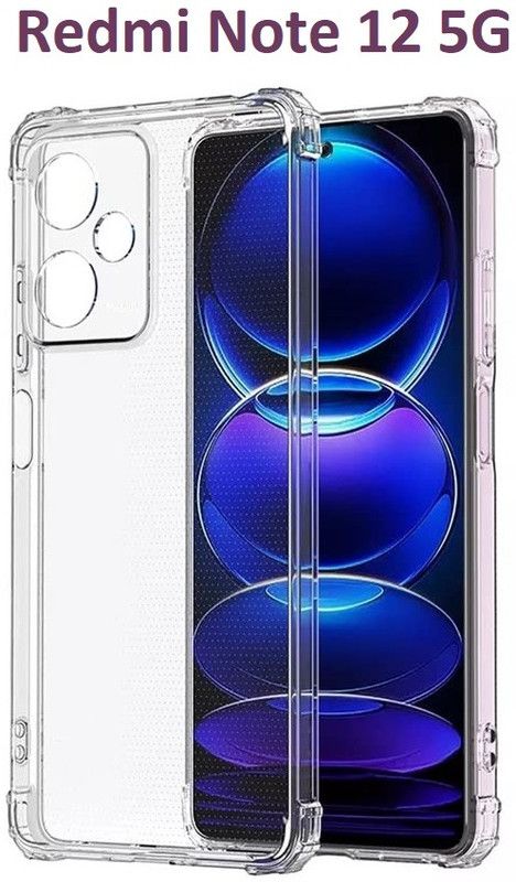 SNMART Back Cover for Xiaomi Redmi Note 12 5G, Redmi Note 12 5G, (BM)  (Transparent, Shock Proof, Silicon, Pack of: 1)