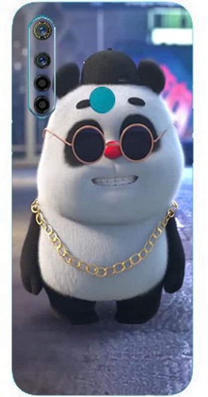 TJ CREATION Realme 5i Mobile Skin  (Ultra Super Happy Panda Skin With High Matte Finish.)