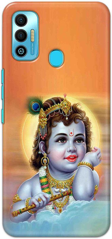 NDCOM Back Cover for Tecno Spark 7T Krishna Printed  (Multicolor, Hard Case, Pack of: 1)