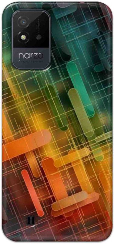 NDCOM Back Cover for Realme Narzo 50i Abstract Bright Printed  (Multicolor, Hard Case, Pack of: 1)
