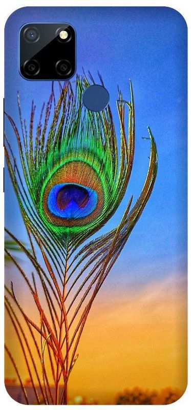 URCHIN Back Cover for Narzo 30A Morpankh, Krishna Morpankh, Peacock Feather  (Multicolor, Shock Proof, Pack of: 1)