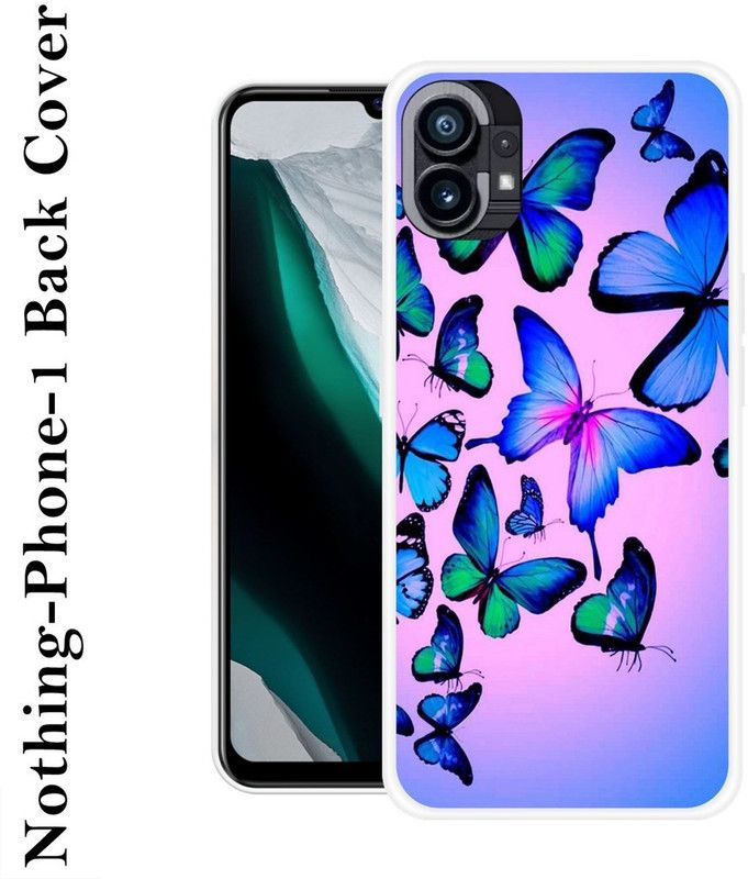 redfly Back Cover for Nothing Phone 1  (Pink, Blue, Grip Case, Silicon, Pack of: 1)