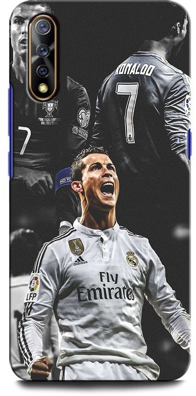 GRAFIQE Back Cover for Vivo S1 CRISTIANO RONALDO, RONALDO 7, CR, 7, FOOTBALL, SPORTS, REAL MADRID  (Multicolor, Shock Proof, Pack of: 1)