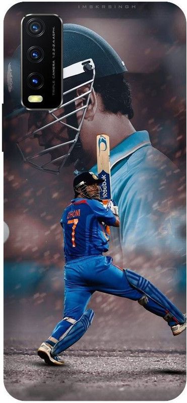 URCHIN Back Cover for Vivo Y12S Dhoni, Mahi, Mahendra singh Dhoni, Captain, india cricket, player, msd, sports  (Multicolor, Shock Proof, Pack of: 1)