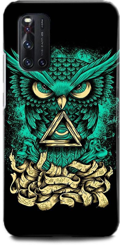Afterglow Back Cover for Vivo V19 owl, illuminati owl, cool, tranding, bird, fire, fantacy  (Multicolor, Dual Protection, Pack of: 1)