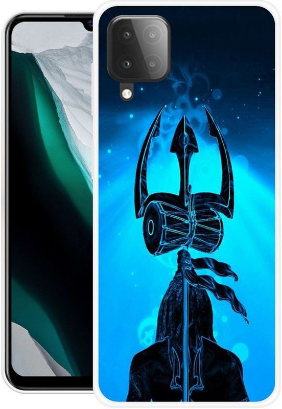 BLUEZAP Back Cover for Samsung Galaxy M12, Samsung Galaxy A12  (Blue, Black, Grip Case, Silicon, Pack of: 1)