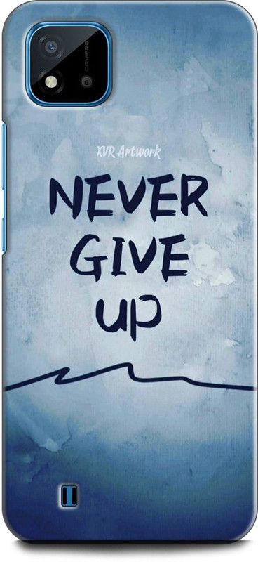 WallCraft Back Cover for Realme C20, RMX3063, RMX3061 MOTIVATIONAL, LIFE QUOTES, POSITIVE, NEVER GIVE UP  (Multicolor, Dual Protection, Pack of: 1)