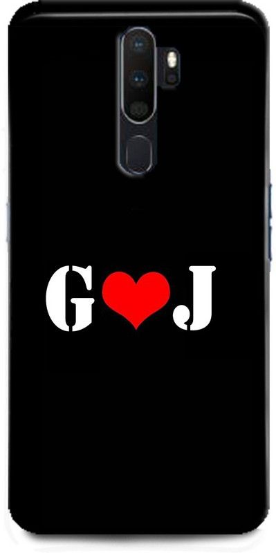 Afterglow Back Cover for OPPO A5 2020 G J, G LOVES J, NAME, LETTER, ALPHABET, GJ LOVE, HART  (Multicolor, Shock Proof, Pack of: 1)
